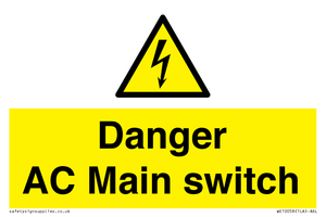 Danger AC Main switch 